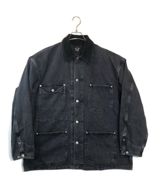 orSlow（オアスロウ）orSlow (オアスロウ) ルーズフィットカバーオール ブラック サイズ:SIZE 3の古着・服飾アイテム