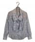 Vivienne Westwood RED LABEL（ヴィヴィアンウエストウッドレッドレーベル）の古着「リボン オーブプリントブラウス」｜ブルー