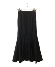 ALICE AUAA（アリスアウアア）の古着「デザイン フレアロングスカート」｜ブラック