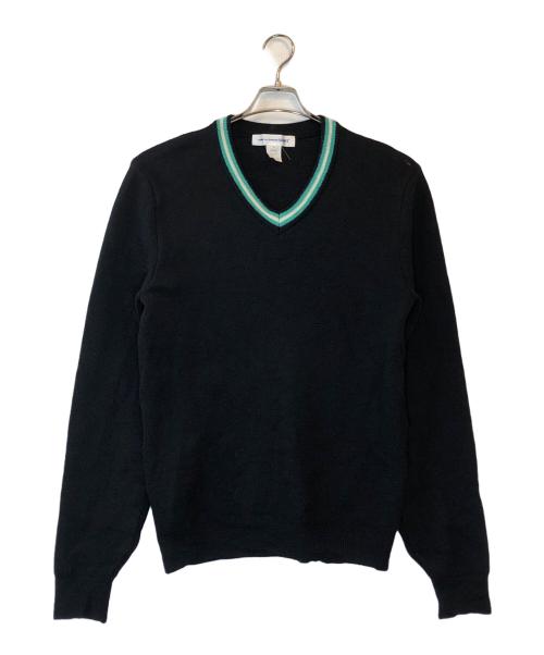 COMME des GARCONS SHIRT（コムデギャルソンシャツ）COMME des GARCONS SHIRT (コムデギャルソンシャツ) Vネックニット ブラック サイズ:Lの古着・服飾アイテム