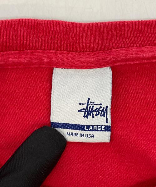 stussy（ステューシー）stussy (ステューシー) 半袖Tシャツ レッド サイズ:SIZE Lの古着・服飾アイテム