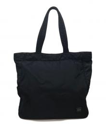 PORTER（ポーター）の古着「クリームトートバッグ」｜ブラック