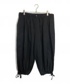 GROUND Yグラウンドワイ）の古着「T/W Gabardine Balloon Pants」｜ブラック
