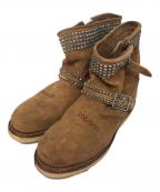 Hysteric Glamourヒステリックグラマー）の古着「スエードスタッズエンジニアブーツ」｜ブラウン