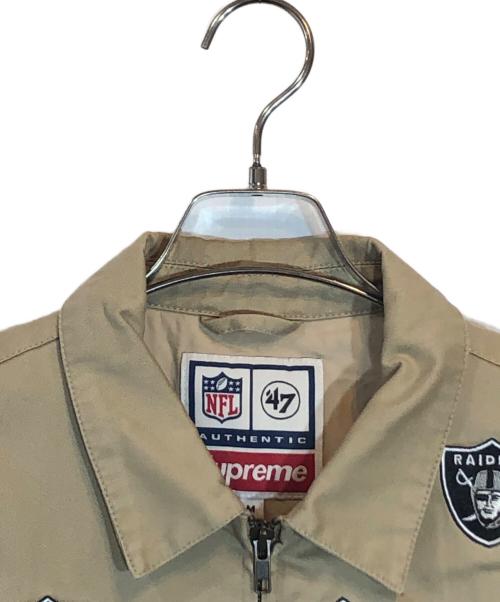 SUPREME（シュプリーム）Supreme (シュプリーム) NFL (エヌエフエル) Raiders versity ジャケッ ベージュ サイズ:Mの古着・服飾アイテム