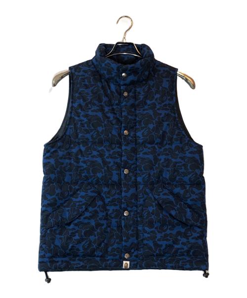 A BATHING APE（アベイシングエイプ）A BATHING APE (アベイシングエイプ) ダウンベスト ブルー サイズ:Mの古着・服飾アイテム