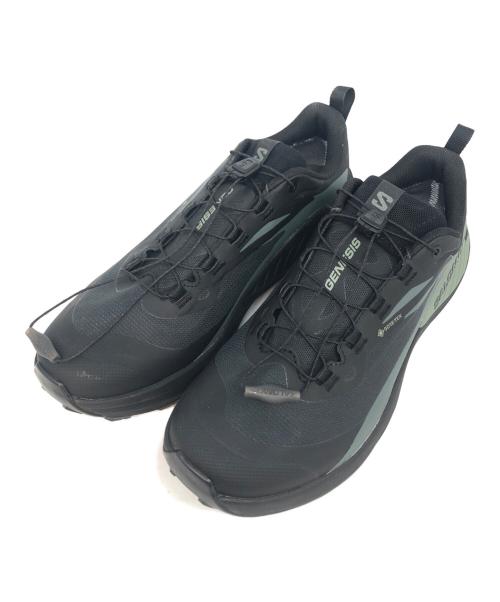 SALOMON（サロモン）SALOMON (サロモン) サロモン salomon トレイルランニングシューズ GENESIS GORE-TEX ブラック/アガベグリーン/アーバンシック 475187【GION】 ブラック サイズ:SIZE US 8.5の古着・服飾アイテム