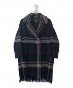 'S Max Maraエスマックスマーラ）の古着「チェック柄コート」｜ネイビー