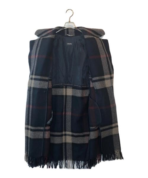 'S Max Mara（エスマックスマーラ）'S Max Mara (エスマックスマーラ) チェック柄コート ネイビー サイズ:40の古着・服飾アイテム