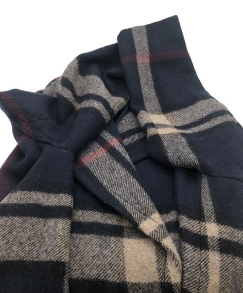 'S Max Mara（エスマックスマーラ）'S Max Mara (エスマックスマーラ) チェック柄コート ネイビー サイズ:40の古着・服飾アイテム