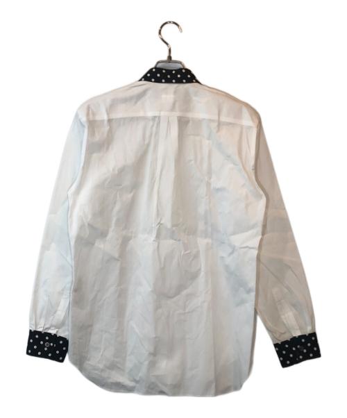 COMME des GARCONS HOMME DEUX（コムデギャルソン オム ドゥ）COMME des GARCONS HOMME DEUX (コムデギャルソン オム ドゥ) ドット切替シャツ ホワイト サイズ:Sの古着・服飾アイテム