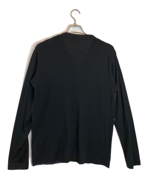 COMME des GARCONS HOMME（コムデギャルソン オム）COMME des GARCONS HOMME (コムデギャルソン オム) フロントドットプリントダイヤパッチワークカーディガン ブラック サイズ:Sの古着・服飾アイテム