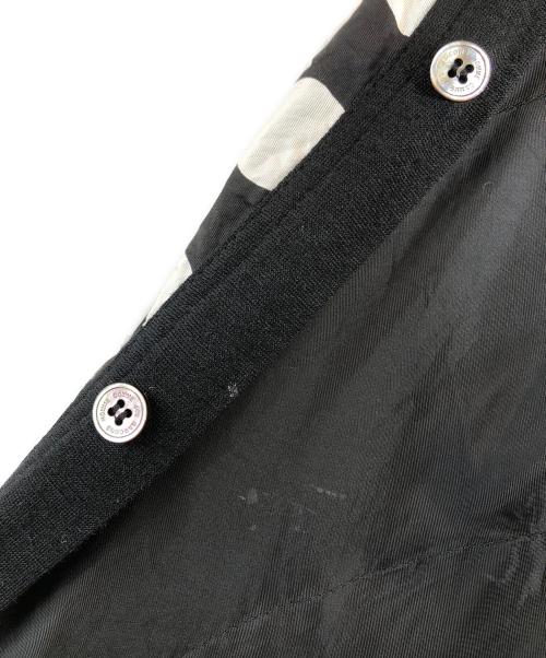 COMME des GARCONS HOMME（コムデギャルソン オム）COMME des GARCONS HOMME (コムデギャルソン オム) フロントドットプリントダイヤパッチワークカーディガン ブラック サイズ:Sの古着・服飾アイテム