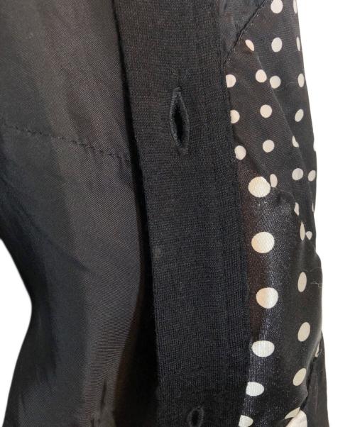 COMME des GARCONS HOMME（コムデギャルソン オム）COMME des GARCONS HOMME (コムデギャルソン オム) フロントドットプリントダイヤパッチワークカーディガン ブラック サイズ:Sの古着・服飾アイテム