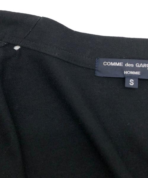 COMME des GARCONS HOMME（コムデギャルソン オム）COMME des GARCONS HOMME (コムデギャルソン オム) フロントドットプリントダイヤパッチワークカーディガン ブラック サイズ:Sの古着・服飾アイテム