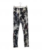 COMME des GARCONS HOMMEコムデギャルソン オム）の古着「総柄レギンスパンツ」｜ブラック×ホワイト