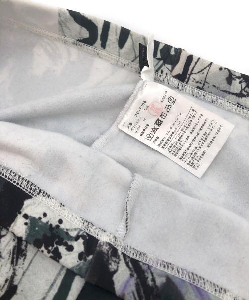 COMME des GARCONS HOMME（コムデギャルソン オム）COMME des GARCONS HOMME (コムデギャルソン オム) 総柄レギンスパンツ ブラック×ホワイト サイズ:Mの古着・服飾アイテム