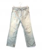 NUMBER (N)INEナンバーナイン）の古着「泥加工ストレートデニムパンツ」｜インディゴ