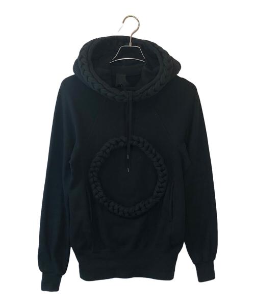 BERNHARD WILLHELM（ベルンハルト ウィルヘルム）BERNHARD WILLHELM (ベルンハルト ウィルヘルム) 縄パーカー ブラック サイズ:XSの古着・服飾アイテム