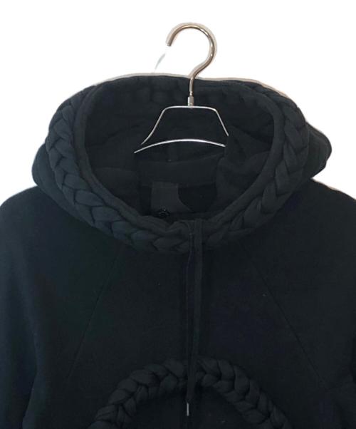BERNHARD WILLHELM（ベルンハルト ウィルヘルム）BERNHARD WILLHELM (ベルンハルト ウィルヘルム) 縄パーカー ブラック サイズ:XSの古着・服飾アイテム