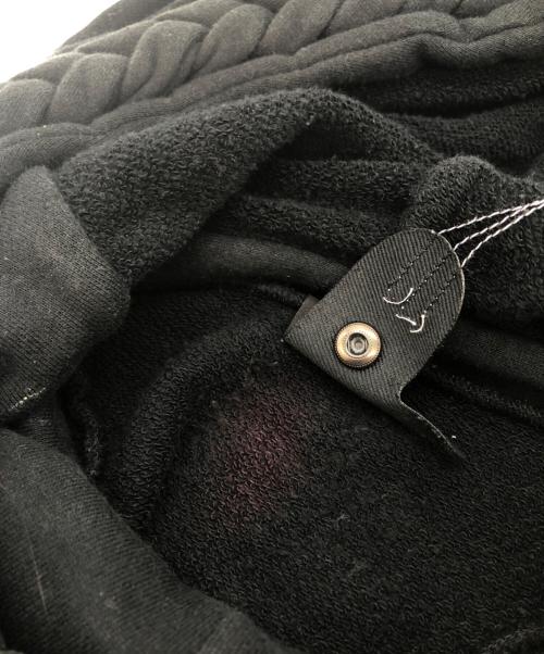 BERNHARD WILLHELM（ベルンハルト ウィルヘルム）BERNHARD WILLHELM (ベルンハルト ウィルヘルム) 縄パーカー ブラック サイズ:XSの古着・服飾アイテム