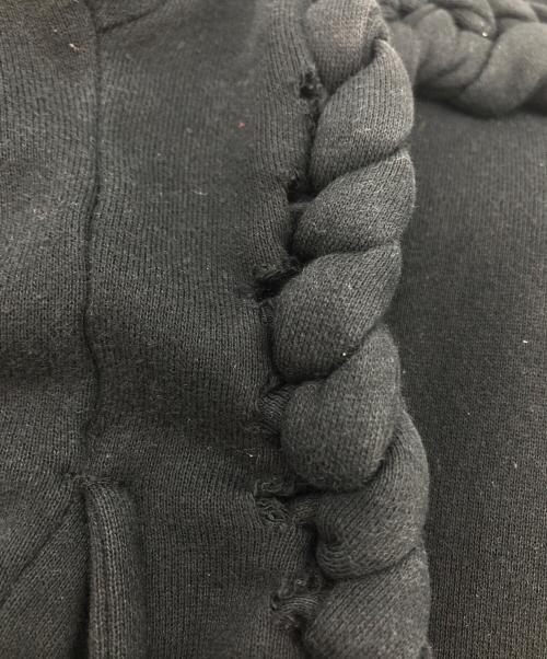 BERNHARD WILLHELM（ベルンハルト ウィルヘルム）BERNHARD WILLHELM (ベルンハルト ウィルヘルム) 縄パーカー ブラック サイズ:XSの古着・服飾アイテム