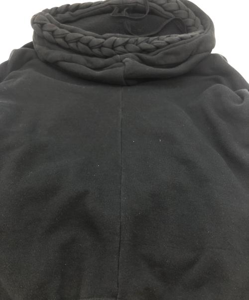 BERNHARD WILLHELM（ベルンハルト ウィルヘルム）BERNHARD WILLHELM (ベルンハルト ウィルヘルム) 縄パーカー ブラック サイズ:XSの古着・服飾アイテム