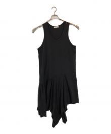 COMME des GARCONS（コムデギャルソン）の古着「ノースリーブデザインワンピース」｜ブラック