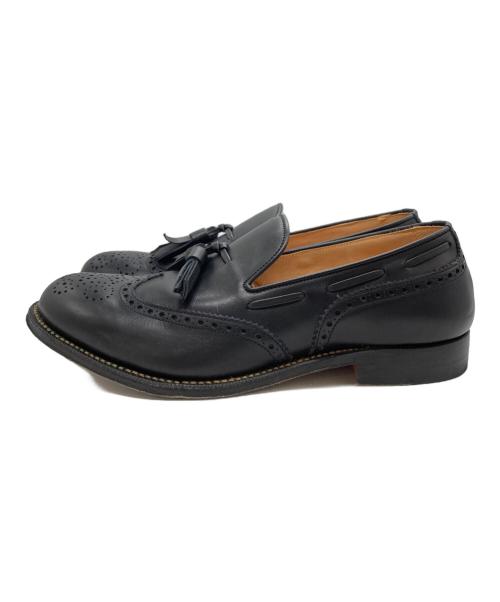 foot the coacher（フットザコーチャー）foot the coacher (フットザコーチャー) ウイングチップタッセルローファー ブラック サイズ:SIZE 8の古着・服飾アイテム