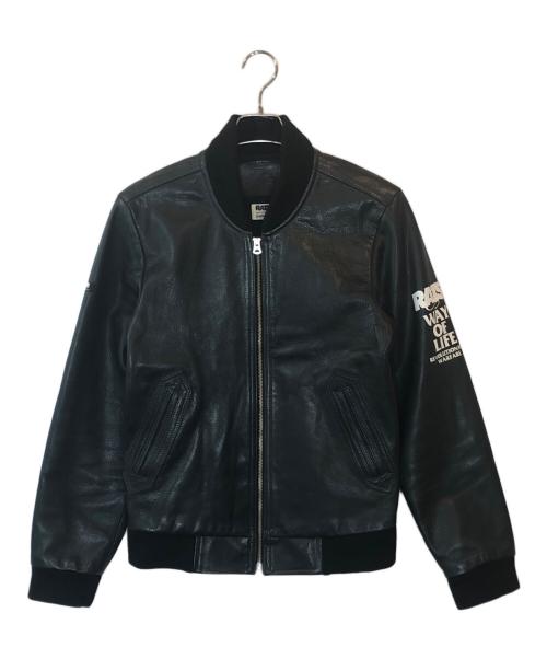 RATS（ラッツ）RATS (ラッツ) ジップアップレザーブルゾン ブラック サイズ:MEDIUMの古着・服飾アイテム