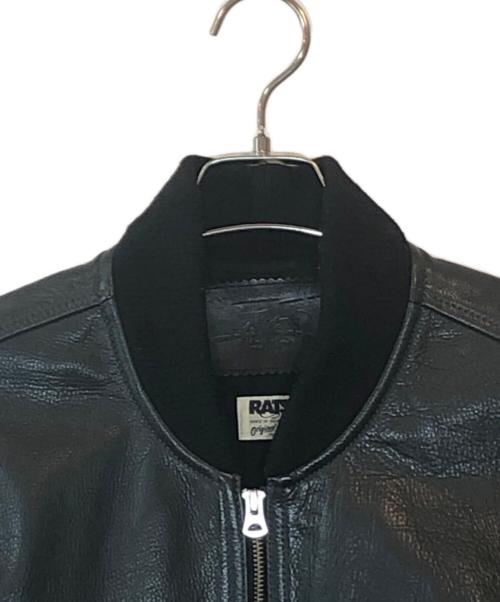 RATS（ラッツ）RATS (ラッツ) ジップアップレザーブルゾン ブラック サイズ:MEDIUMの古着・服飾アイテム