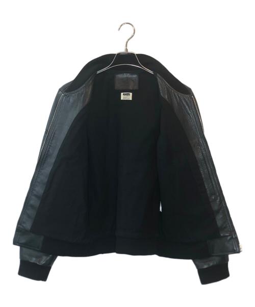 RATS（ラッツ）RATS (ラッツ) ジップアップレザーブルゾン ブラック サイズ:MEDIUMの古着・服飾アイテム