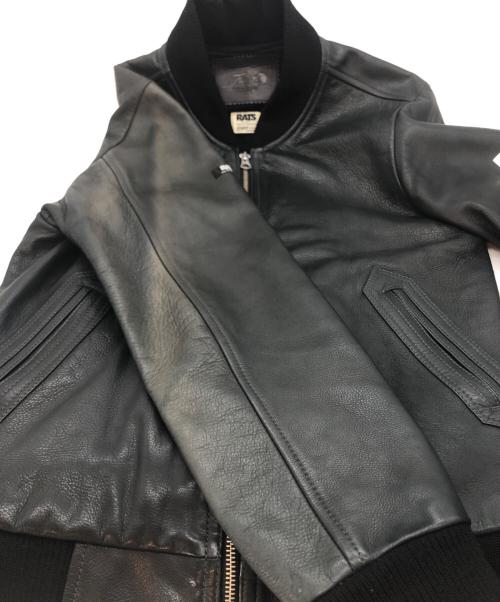 RATS（ラッツ）RATS (ラッツ) ジップアップレザーブルゾン ブラック サイズ:MEDIUMの古着・服飾アイテム