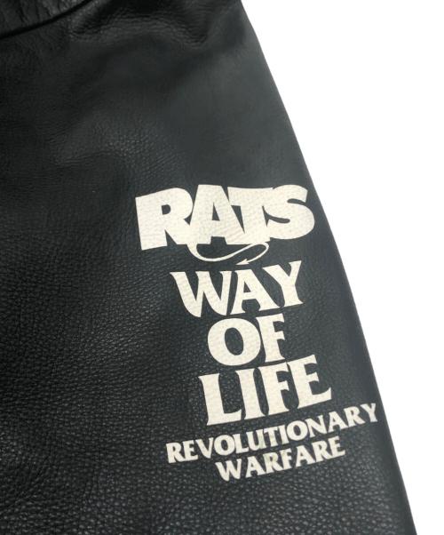 RATS（ラッツ）RATS (ラッツ) ジップアップレザーブルゾン ブラック サイズ:MEDIUMの古着・服飾アイテム