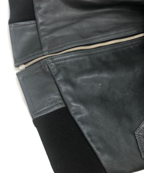 RATS（ラッツ）RATS (ラッツ) ジップアップレザーブルゾン ブラック サイズ:MEDIUMの古着・服飾アイテム
