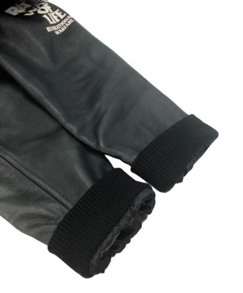 RATS（ラッツ）RATS (ラッツ) ジップアップレザーブルゾン ブラック サイズ:MEDIUMの古着・服飾アイテム