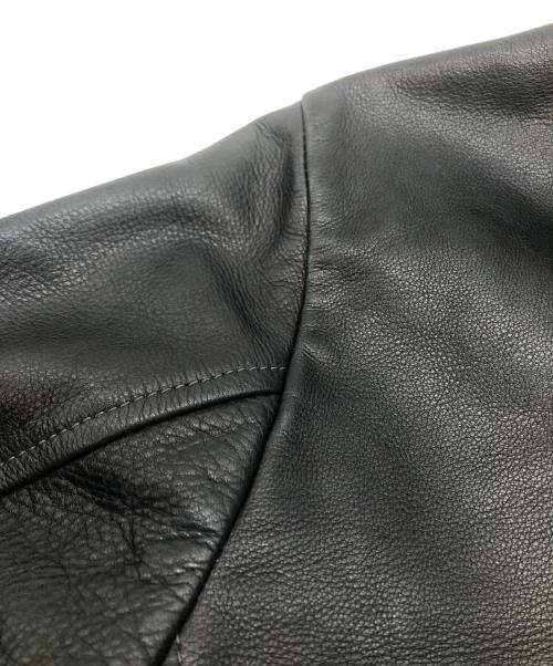RATS（ラッツ）RATS (ラッツ) ジップアップレザーブルゾン ブラック サイズ:MEDIUMの古着・服飾アイテム