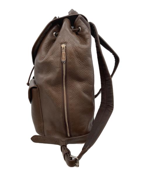 PELLE MORBIDA（ペッレモルビダ）PELLE MORBIDA (ペッレモルビダ) レザーフラップバックパック ブラウンの古着・服飾アイテム