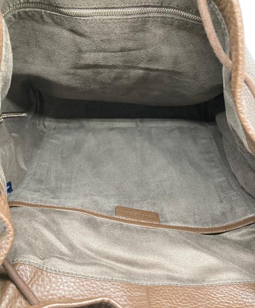 PELLE MORBIDA（ペッレモルビダ）PELLE MORBIDA (ペッレモルビダ) レザーフラップバックパック ブラウンの古着・服飾アイテム