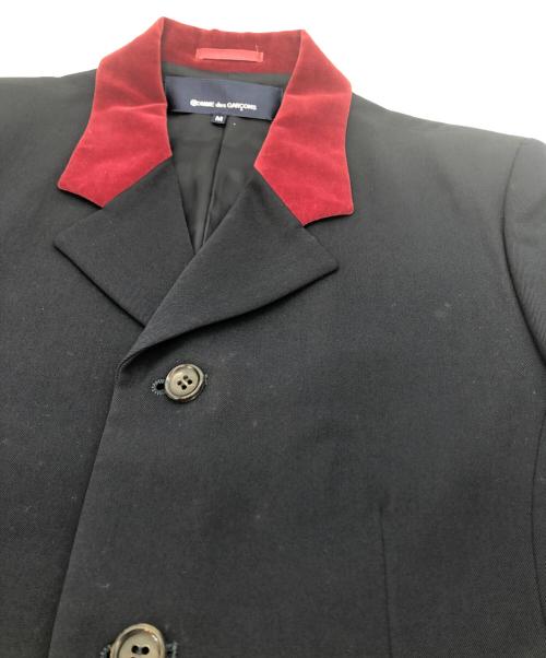 COMME des GARCONS（コムデギャルソン）COMME des GARCONS (コムデギャルソン) 襟ベロア切替3Ｂジャケット ネイビー サイズ:Mの古着・服飾アイテム