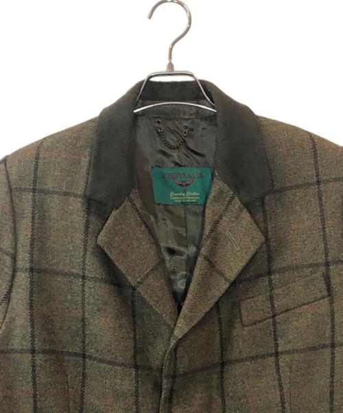 CHRYSALIS（クリサリス）CHRYSALIS (クリサリス) チェック チェスターコート カーキ サイズ:下記参照の古着・服飾アイテム