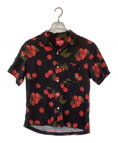 中古・古着通販】SUPREME (シュプリーム) CHERRY RAYON SHIRT ブラック