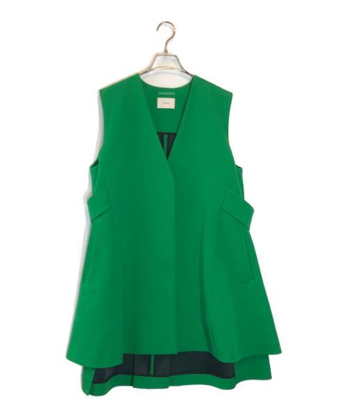 LE PHIL（ル フィル）LE PHIL (ル フィル) マトラッセトリプルクロスAラインジレ グリーン サイズ:SIZE Freeの古着・服飾アイテム