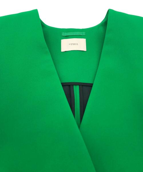 LE PHIL（ル フィル）LE PHIL (ル フィル) マトラッセトリプルクロスAラインジレ グリーン サイズ:SIZE Freeの古着・服飾アイテム