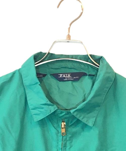 POLO RALPH LAUREN（ポロ・ラルフローレン）POLO RALPH LAUREN (ポロ・ラルフローレン) ナイロンスイングトップ グリーン サイズ:XLの古着・服飾アイテム
