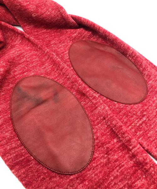 Maison Margiela（メゾンマルジェラ）Maison Margiela (メゾンマルジェラ) エルボーパッチウールニット レッド サイズ:Mの古着・服飾アイテム