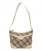 BURBERRYバーバリー）の古着「ノバチェック ショルダーバッグ」｜ブラウン×アイボリー