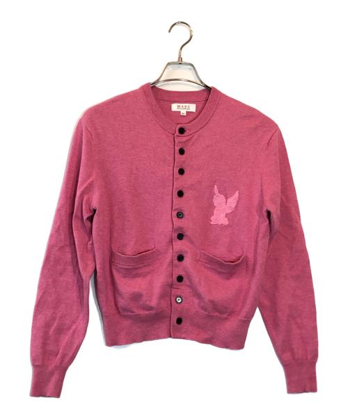 masu（エムエーエスユー）MASU (エムエーエスユー) 10 BUTTONS CARDIGAN ピンク サイズ:SIZE 44の古着・服飾アイテム