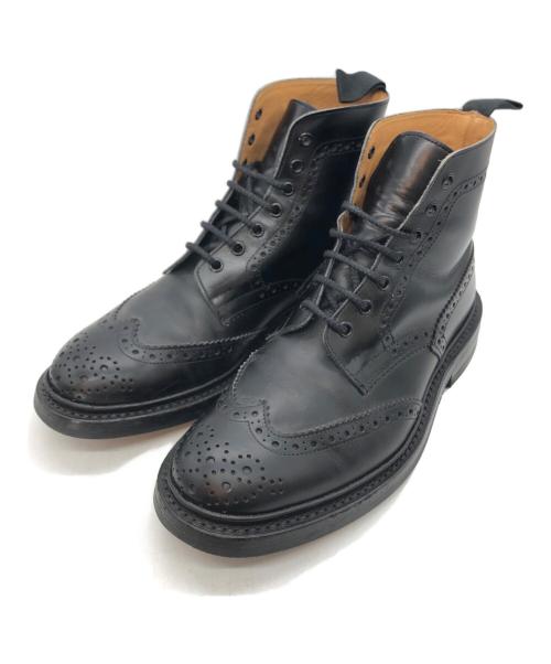 Tricker's（トリッカーズ）Tricker's (トリッカーズ) ウィングチップブーツ ブラック サイズ:SIZE 7 1/2の古着・服飾アイテム