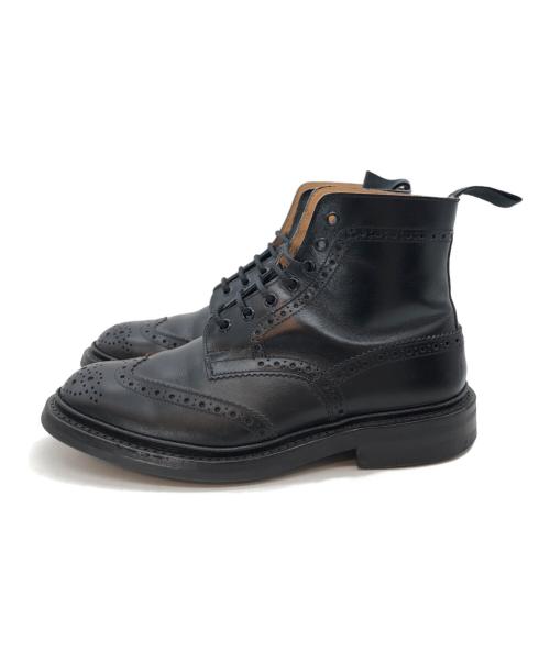 Tricker's（トリッカーズ）Tricker's (トリッカーズ) ウィングチップブーツ ブラック サイズ:SIZE 7 1/2の古着・服飾アイテム